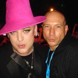 David H and Boy George performing together at Wildfruit in Brighton Pride.